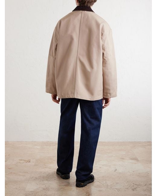Canada Goose Natural Beaumont Corduroy-Trimmed Cotton Jacket for men