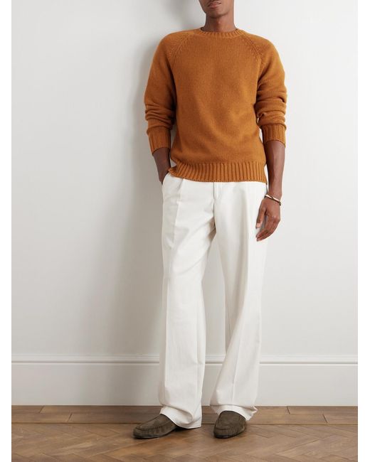 Umit Benan Brown Cashmere Sweater for men