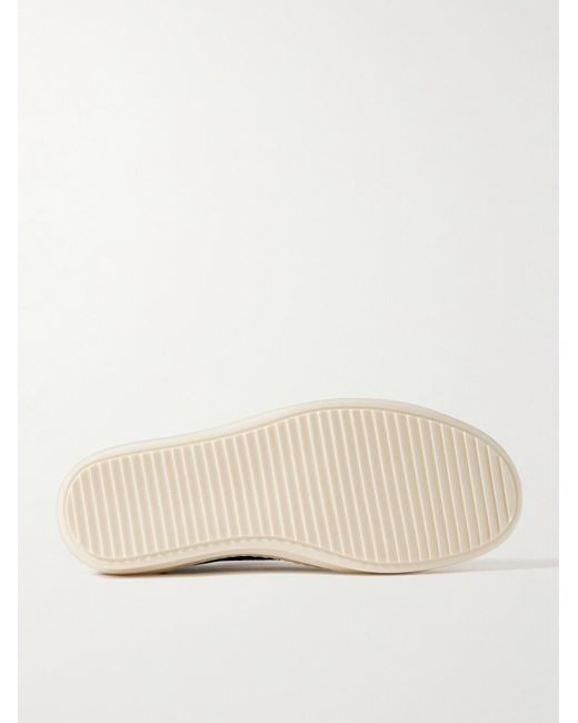 Rick Owens Brown Vintage Suede-Trimmed Nubuck Sneakers for men