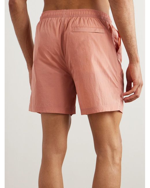 Belstaff Pink Clipper Straight-leg Mid-length Swim Shorts for men