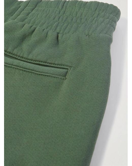Les Tien Green Straight-leg Cotton-jersey Drawstring Cargo Shorts for men