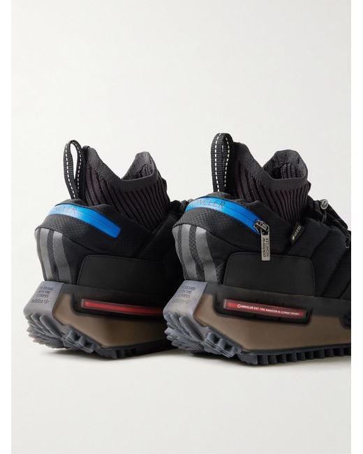 Moncler Genius Black Adidas Originals Nmd Runner Stretch Jersey-Trimmed Quilted Gore-Tex High-Top Sneakers for men
