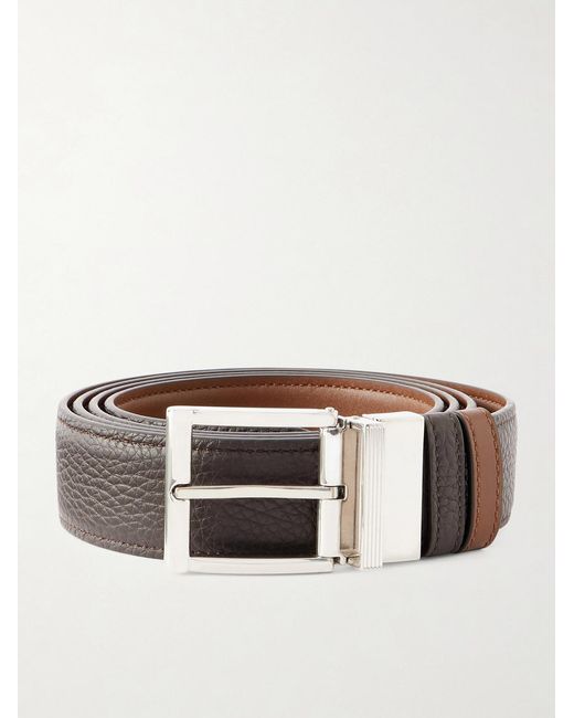 Dunhill Brown 3cm Full-grain Leather Belt for men