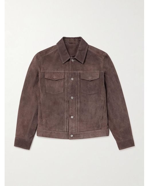 Mr P. Brown Suede Jacket for men