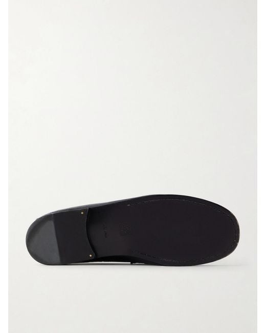 Totême  Black Croc-Effect Leather Loafers for men