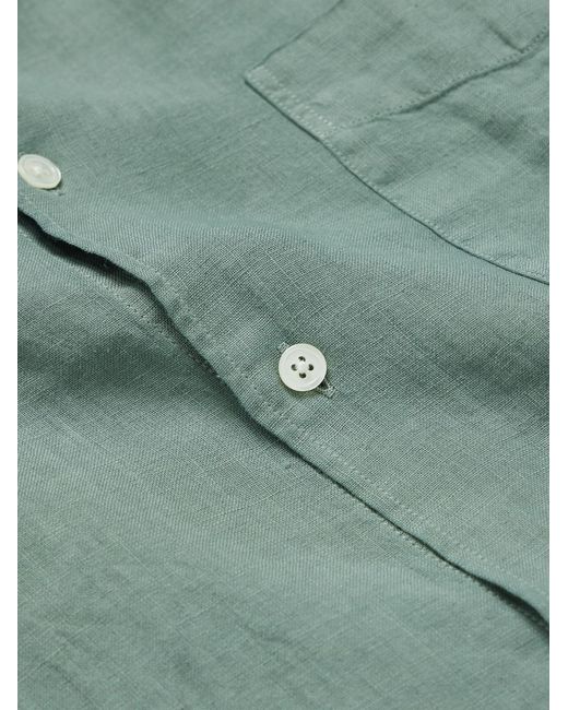 Hartford Green Premium Pat Grandad-collar Linen Shirt for men