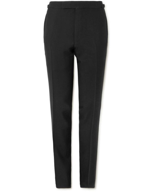Tom Ford Black Shelton Slim-fit Wool And Mohair-blend Twill Suit Trousers for men