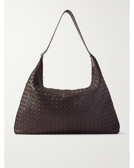 Bottega Veneta Brown Large Traveler Intrecciato Textured-Leather Tote Bag for men
