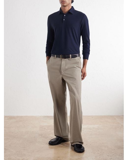 Slowear Blue Zanone Slim-fit Icecotton Piqué Polo Shirt for men