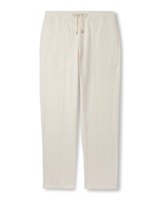 Ralph Lauren White Straight-leg Cotton And Cashmere-blend Sweatpants for men