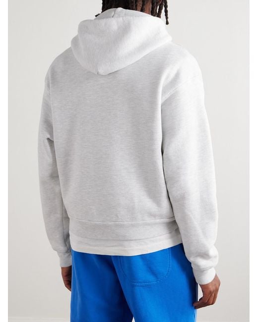 CHERRY LA White Logo-print Cotton-blend Jersey Hoodie for men
