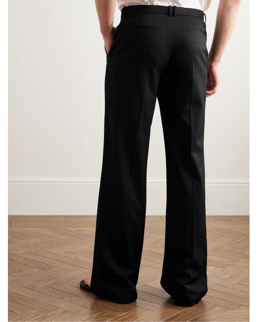The Row Black Alistaire Straight-Leg Wool-Blend Twill Trousers for men