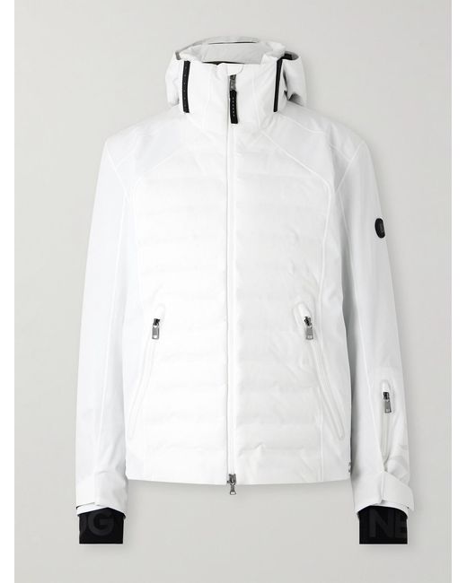 Bogner White Jorik Quilted Down Ski Jacket for men