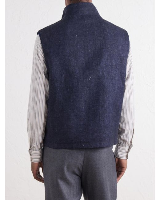 Dunhill Blue Reversible Gilet for men