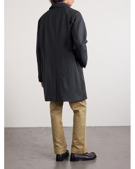 Neighborhood Mantel aus Webstoff mit Hahnentrittmuster und Taftbesatz in Gray für Herren