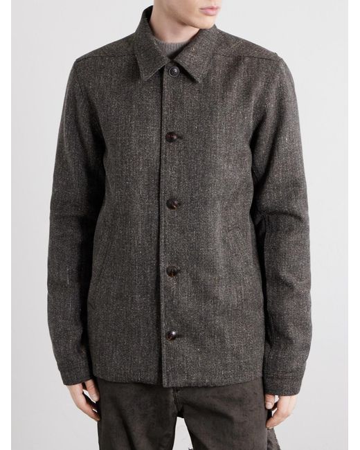 Rick Owens Gray Brad Wool And Linen-blend Jacket for men
