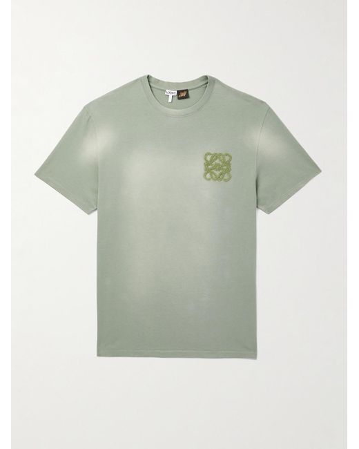 Loewe Green Paula's Ibiza Logo-Appliquéd Cotton-Jersey T-Shirt for men