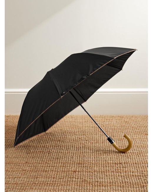 Paul Smith Natural Contrast-tipped Wood-handle Umbrella for men