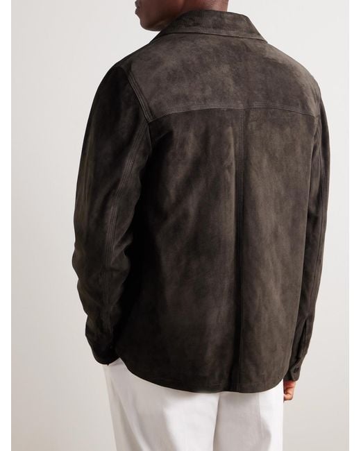 Valstar Black Paul Padded Suede Jacket for men