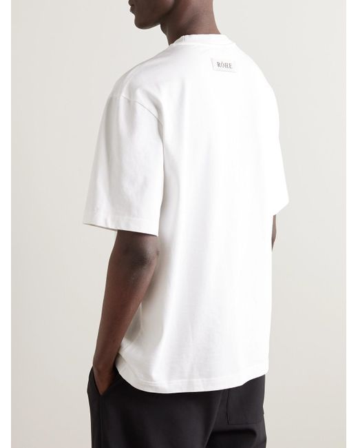 Rohe White Organic Cotton-jersey T-shirt for men