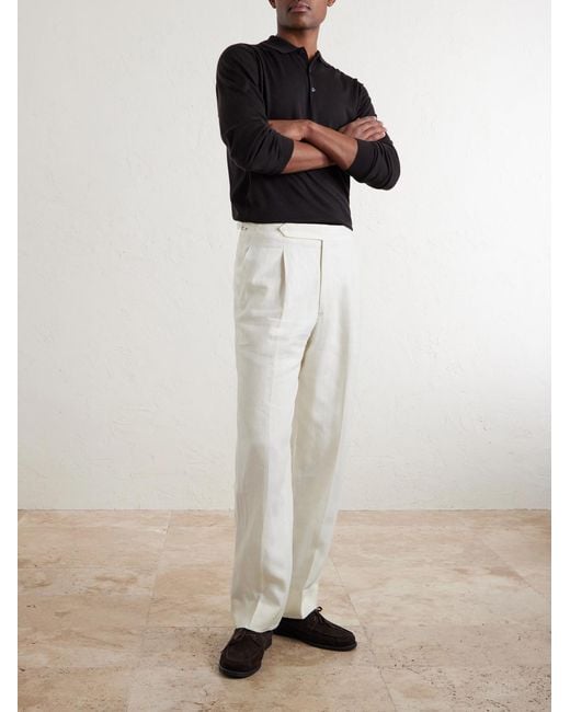 John Smedley Black Belper Slim-Fit Merino Wool Polo Shirt for men