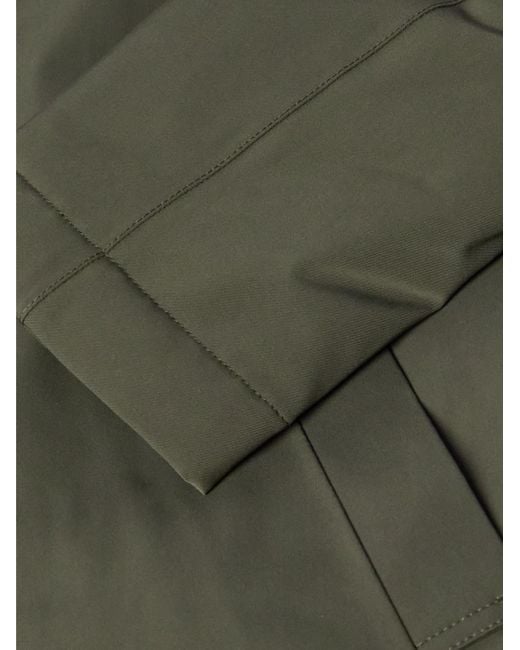 NN07 Green Blake 8240 Coated-Twill Trench Coat for men