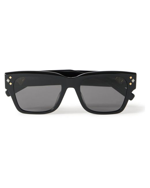 Dior Cd Diamond S21 D-frame Acetate And Silver-tone Sunglasses in Black ...