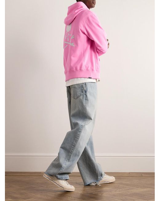Felpa in jersey di cotone con cappuccio e logo di MASTERMIND WORLD in Pink da Uomo