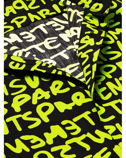 Vetements Hemd aus Baumwollpopeline mit Logoprint in Green für Herren