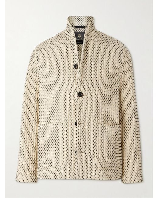 Loro Piana Natural Joren Textured-knit Cotton-blend Jacket for men