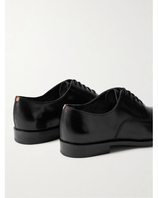 Paul Smith Black Fes Leather Derby Shoes for men