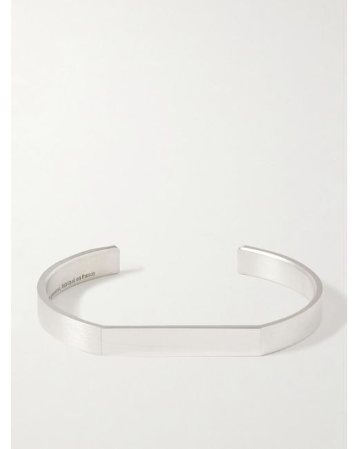 Le Gramme Natural Ribbon 21g Recycled Brushed Sterling Silver Cuff for men