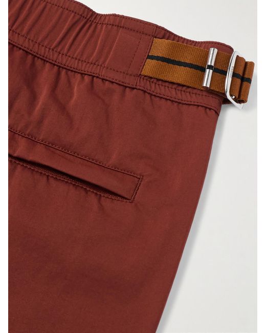 Zegna Red Rio Straight-Leg Mid-Length Swim Shorts for men