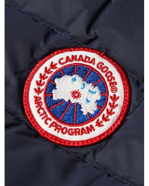 Canada Goose Blue Hybridge Slim-Fit Merino Wool And Quilted Nylon Down Gilet for men
