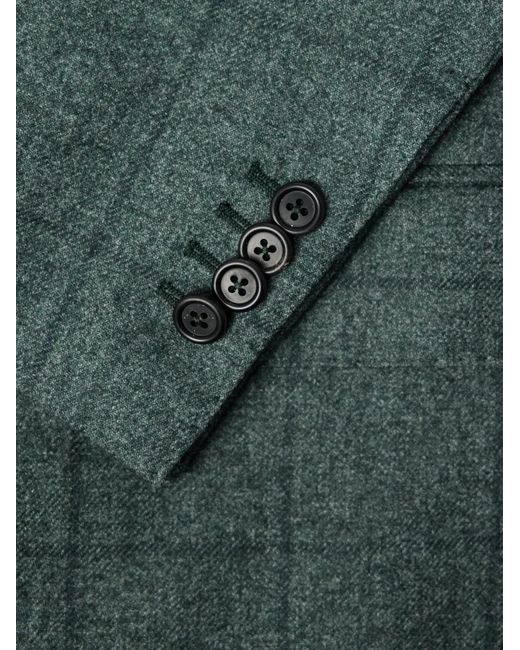 Sid Mashburn Green Virgil Checked Wool for men