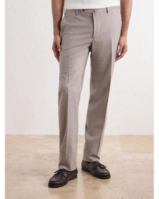 Slowear Natural Straight-leg Wool-blend Flannel Trousers for men
