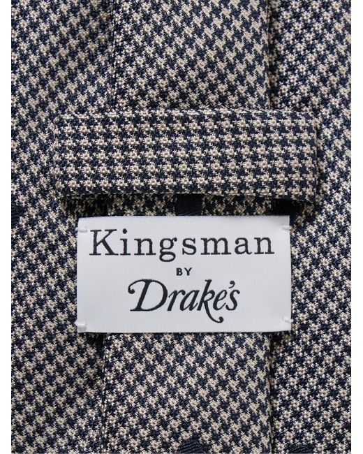 Kingsman Drake's Krawatte aus Seidengrenadine mit Jacquard-Punktemuster in Gray für Herren