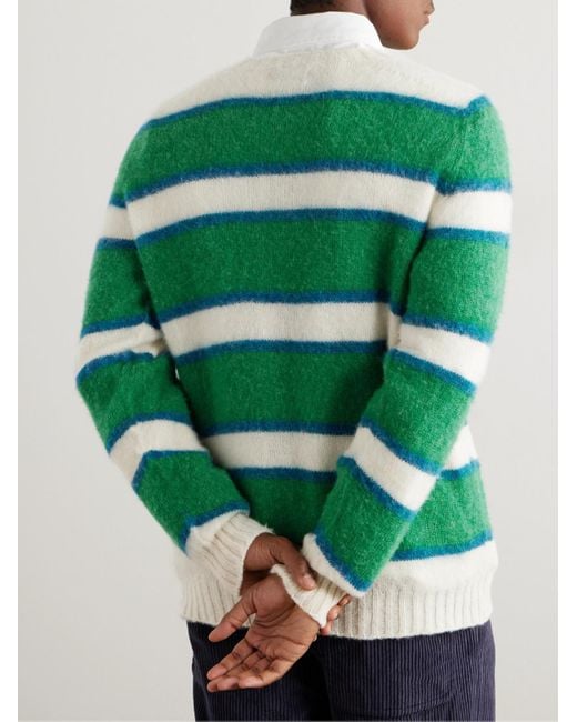 Howlin' By Morrison Green Absolute Belter Striped Wool Sweater for men