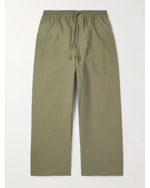 Loewe Paula's Ibiza Gerade geschnittene verkürzte Hose aus einer Baumwollmischung mit Kordelzugbund in Green für Herren