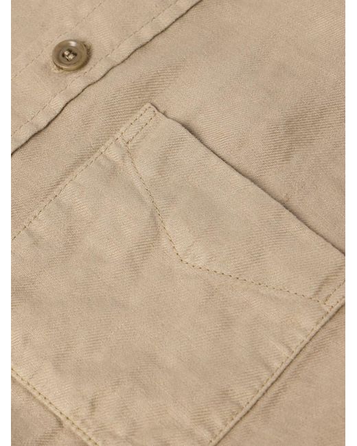 Aspesi Natural Button-down Collar Hemp Shirt for men