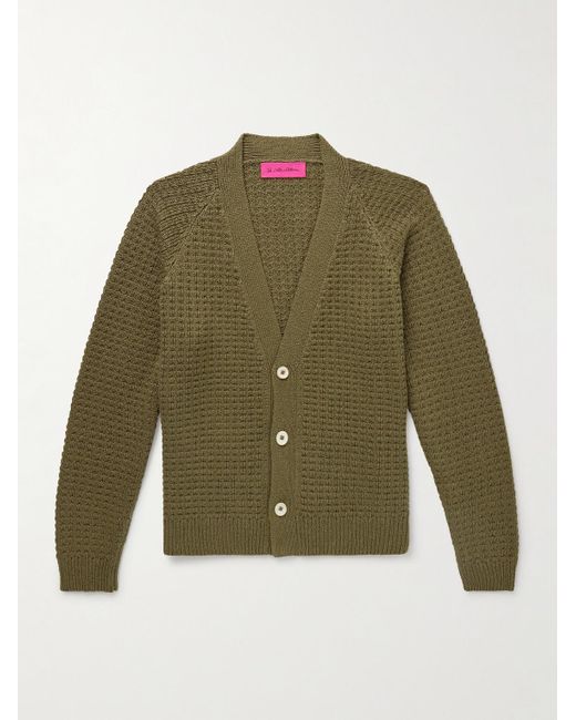 The Elder Statesman Nora Lite Cardigan aus Baumwolle in Waffelstrick in Green für Herren