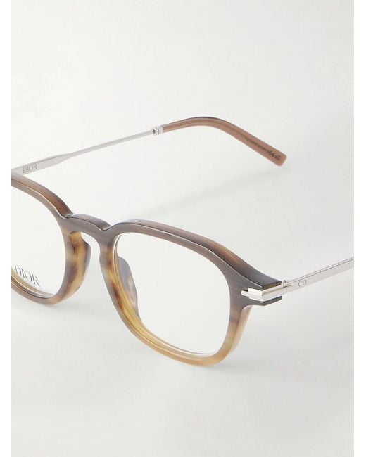 Dior Natural Diorblacksuito R11I Geometric Acetate Glasses for men