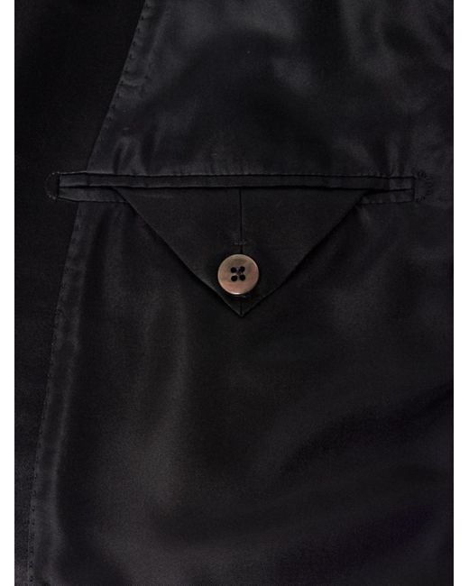 Tom Ford Black Slim-Fit Satin-Trimmed Cotton-Velvet Jacket for men