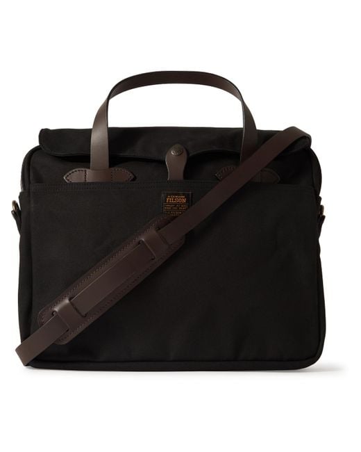 Filson Twill And Leather Briefcase in Black for Men Lyst