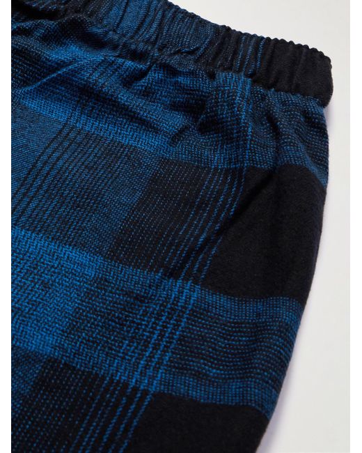Calvin Klein Blue Checked Cotton-flannel Pyjama Trousers for men