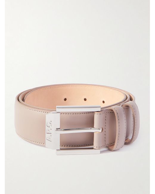 A.P.C. Pink 4cm Leather Belt for men