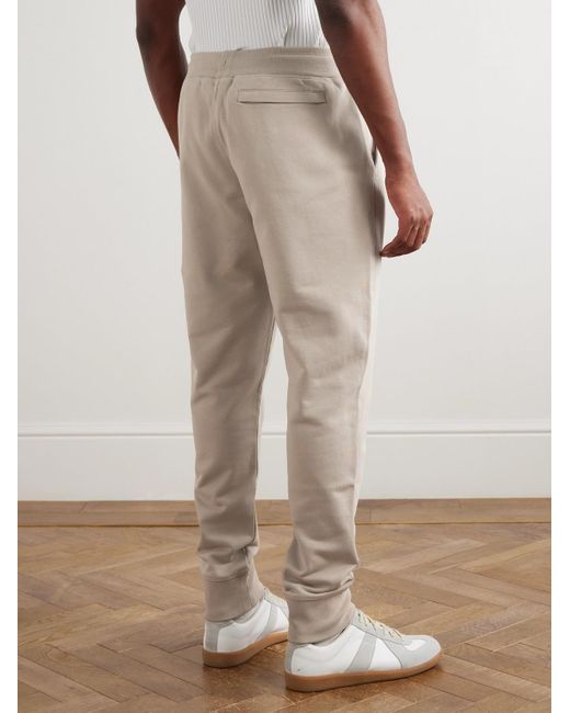 Canada Goose Natural Huron Tapered Logo-Appliquéd Cotton-Jersey Sweatpants for men