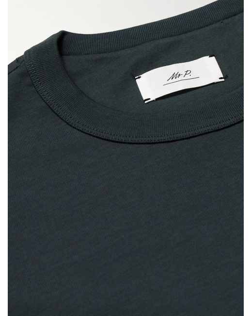 Mr P. Blue Oversized Cotton-jersey T-shirt for men