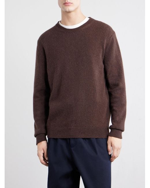 Massimo Alba Brown Ares Cashmere And Alpaca-Blend Sweater for men