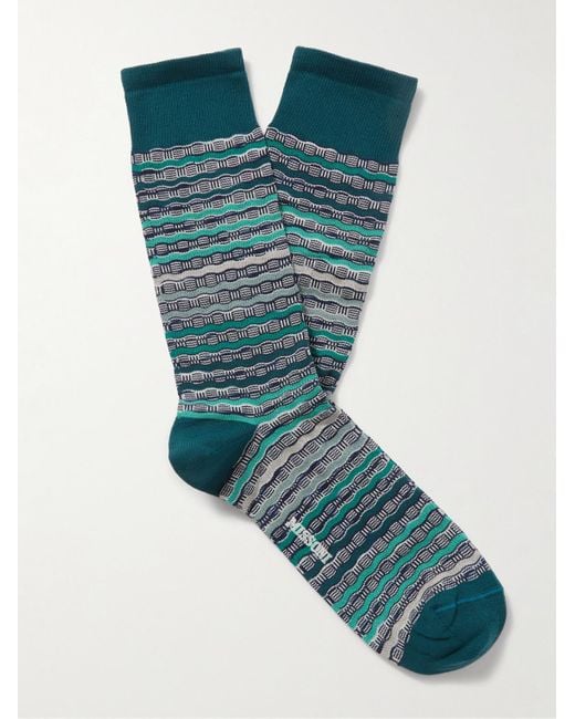 Missoni Socken aus einer Baumwollmischung in Häkelstrick in Blue für Herren